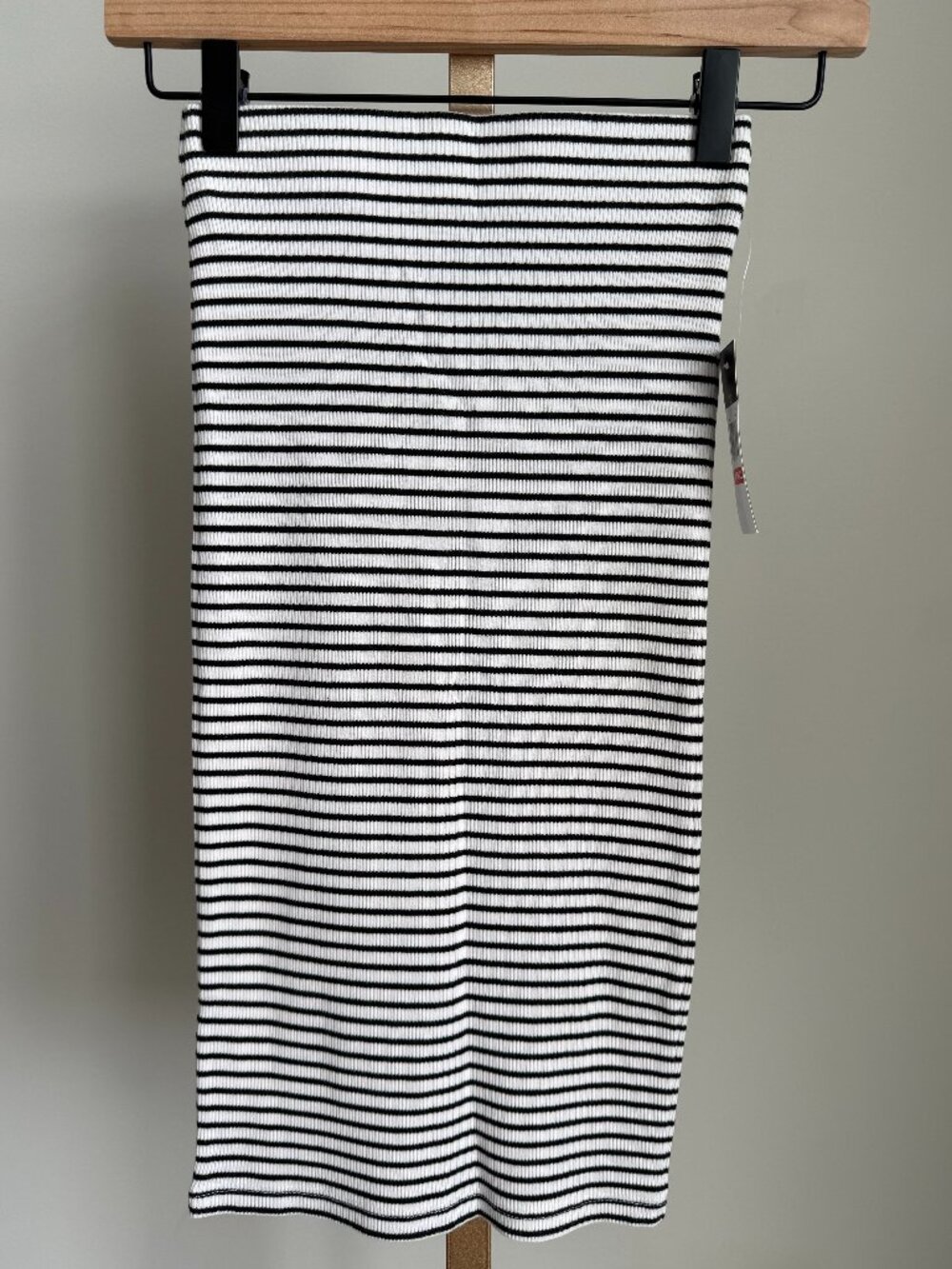 ULTRA FLIRT Black & White Striped Bodycon Skirt